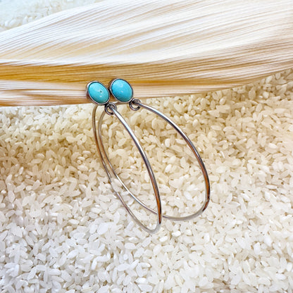 BLUE HOOP EARRINGS