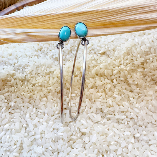 BLUE HOOP EARRINGS