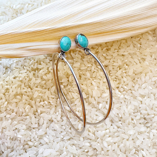 BLUE HOOP EARRINGS