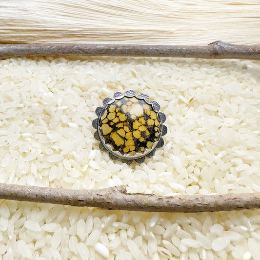 SPECKLED SUNFLOWER RING