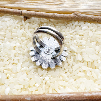 SPECKLED SUNFLOWER RING